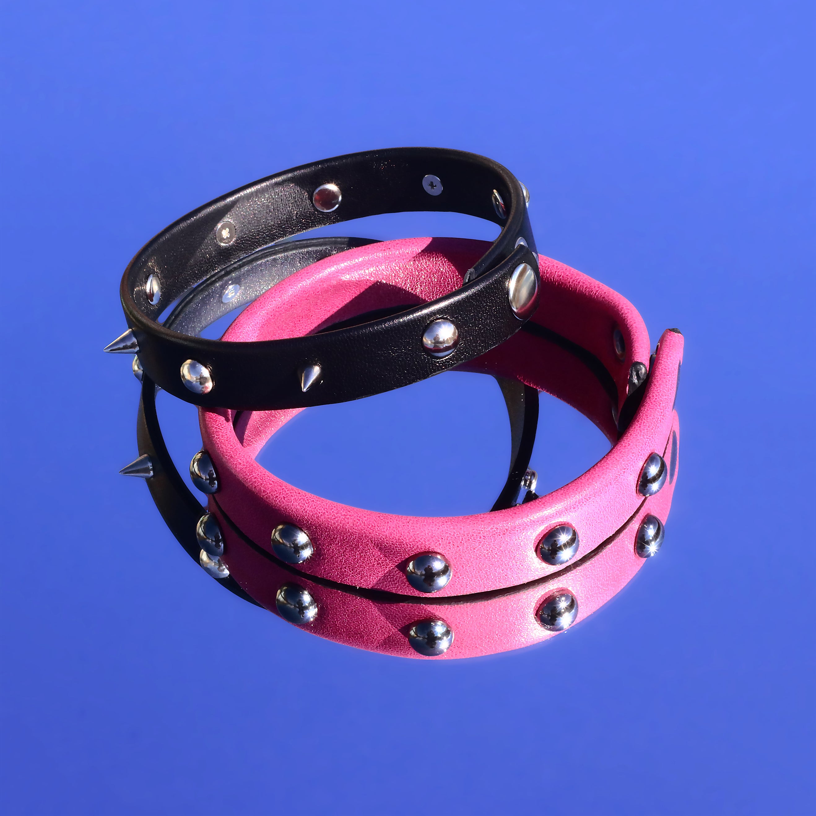 Pink spike store choker